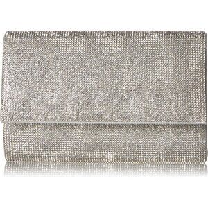 Alexis Sparkle Shine Silver Women's Evening Clutch Crossbody Bag